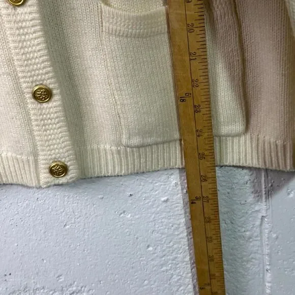 Cream Cardigan with Gold Buttons - Picture 6 of 6